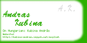 andras kubina business card